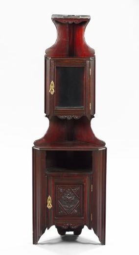 English Carved Mahogany Corner