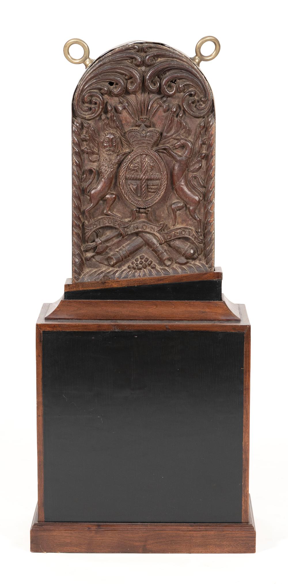 ENGLISH CARVED MAHOGANY GANGWAY