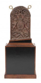 ENGLISH CARVED MAHOGANY GANGWA