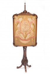 ENGLISH CARVED MAHOGANY, NEEDL
