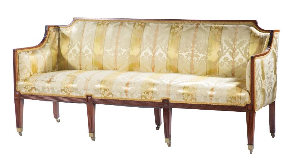 ENGLISH CARVED MAHOGANY SOFAEnglish