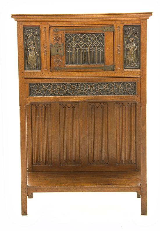 English carved oak and