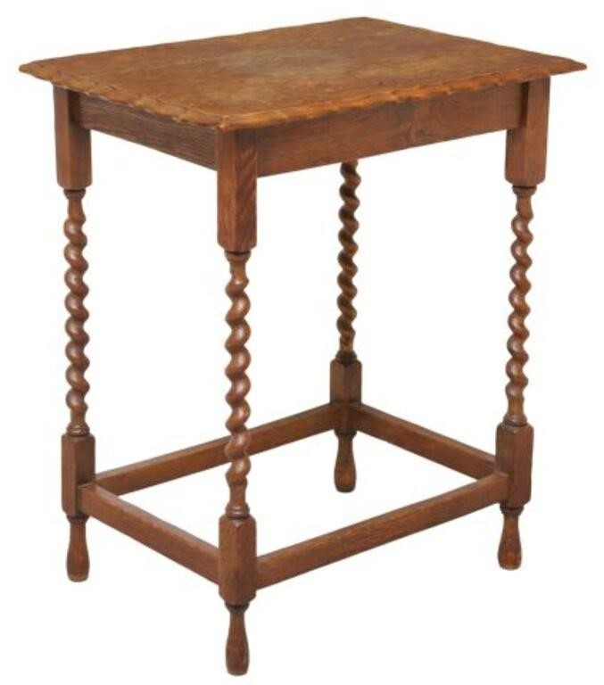 ENGLISH CARVED OAK BARLEY TWIST