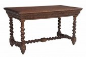 ENGLISH CARVED OAK BARLEY TWIS