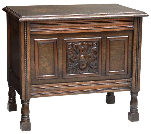 ENGLISH CARVED OAK CHESTEnglish