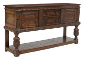 ENGLISH CARVED OAK SIDEBOARD<b
