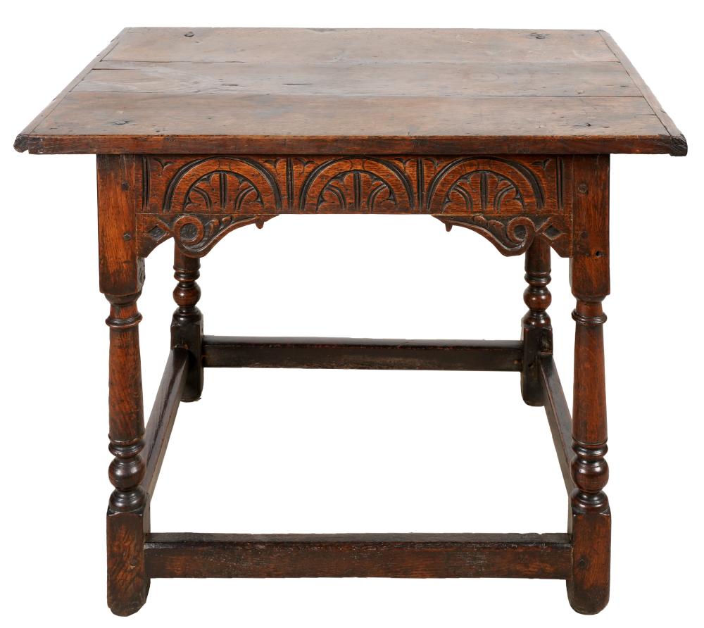 ENGLISH CARVED OAK TABLEProvenance: