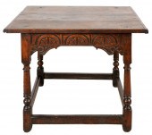 ENGLISH CARVED OAK TABLEProven
