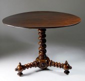 ENGLISH CARVED ROSEWOOD TILT T