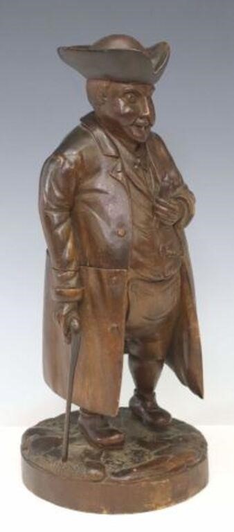 ENGLISH CARVED WALNUT FIGURAL