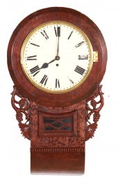 English carved walnut fusee wa