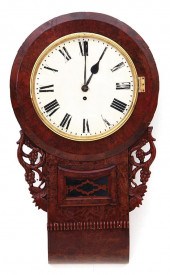 English carved walnut fusee wa