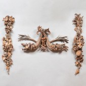 ENGLISH CARVED WOOD CORNUCOPIA