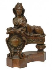 ENGLISH CAST IRON FEMALE SPHIN