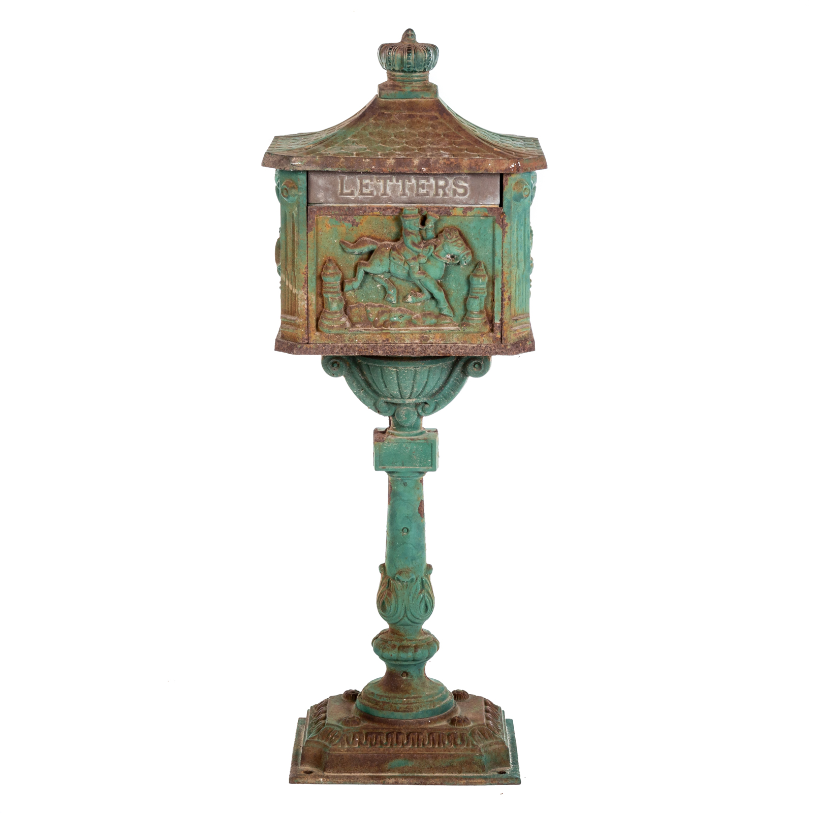 ENGLISH CAST IRON POSTAL BOX Having