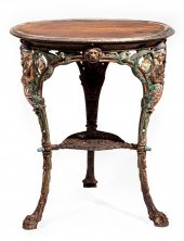 ENGLISH CAST IRON PUB TABLEEng