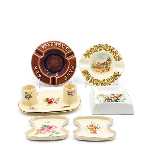 ENGLISH CERAMIC ASHTRAYS, 6