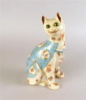 English ceramic cat    19th ce