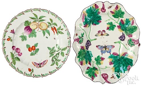 ENGLISH CHELSEA PORCELAIN PLATE AND