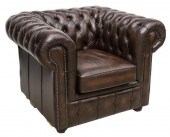 ENGLISH CHESTERFIELD STYLE LEA