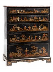 ENGLISH CHINOISERIE BLACK LACQ