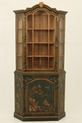 ENGLISH CHINOISERIE GREEN LAQU
