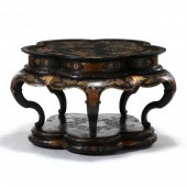 ENGLISH CHINOISERIE SHAPED LOW