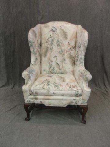 English Chintz Upholstered Wing