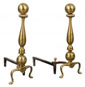 ENGLISH CHIPPENDALE BRASS ANDI