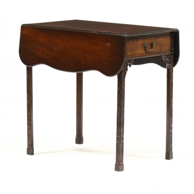 ENGLISH CHIPPENDALE CARVED MAHOGANY
