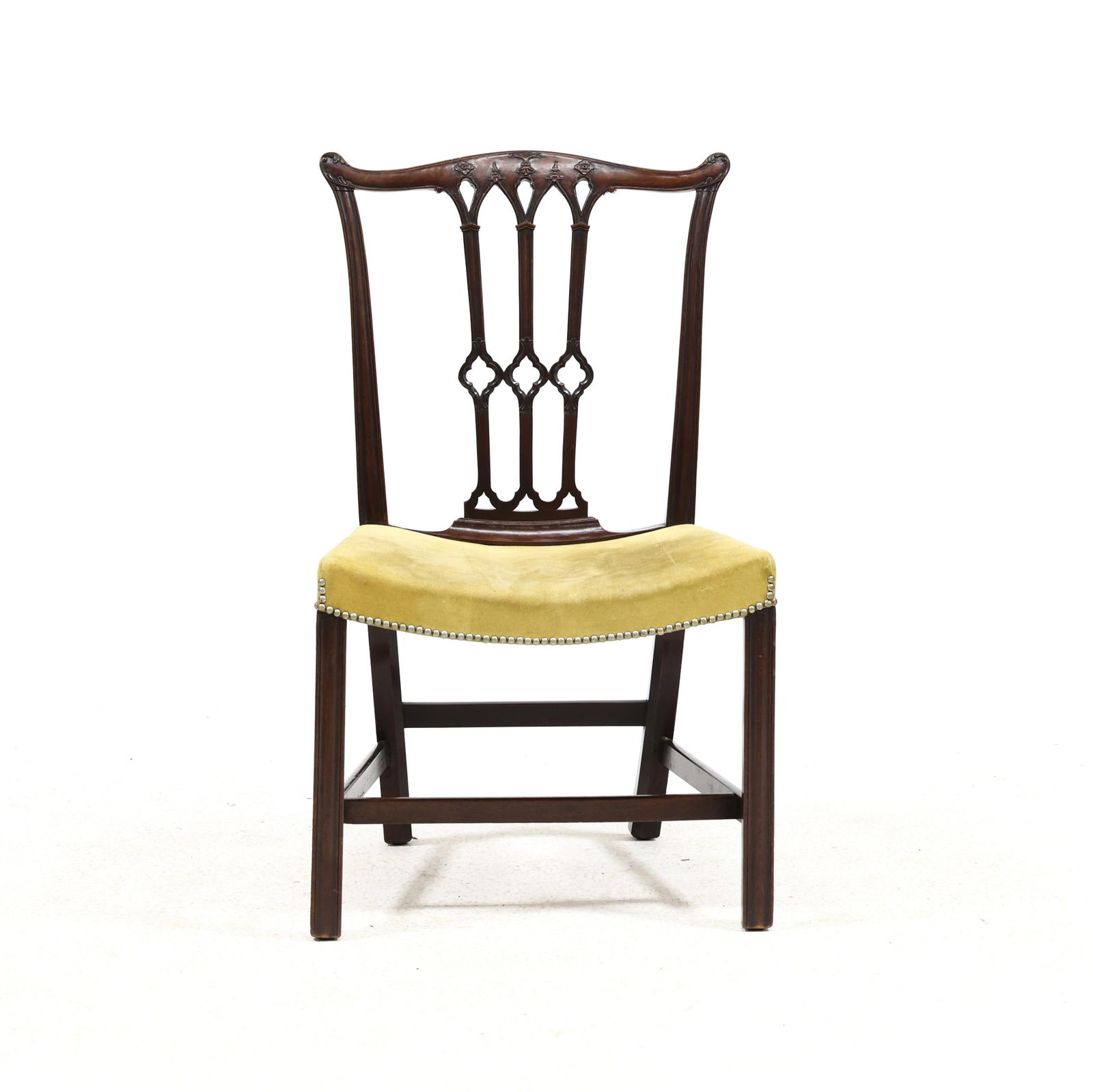 ENGLISH CHIPPENDALE CARVED MAHOGANY