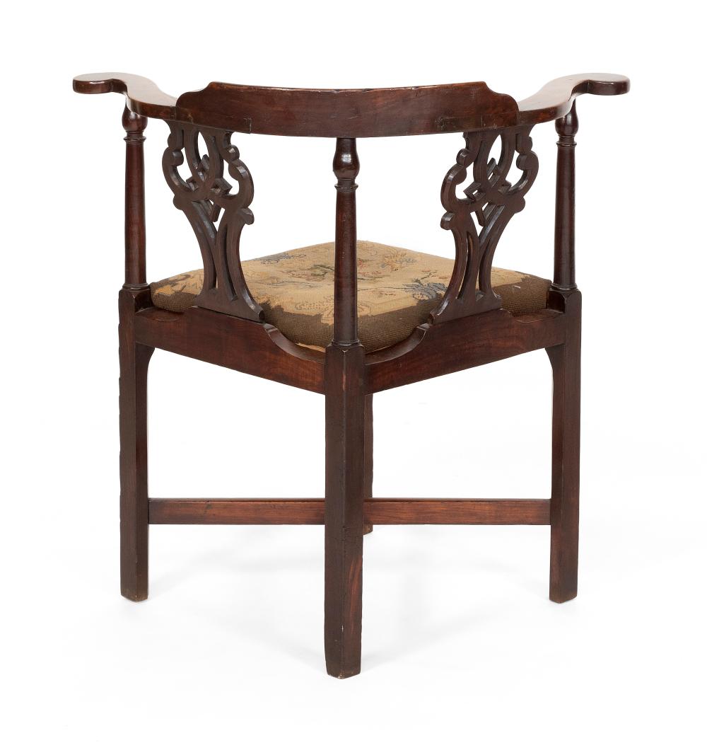 ENGLISH CHIPPENDALE CORNER CHAIR