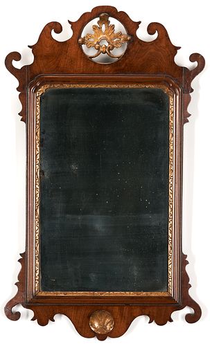 ENGLISH CHIPPENDALE LOOKING GLASS