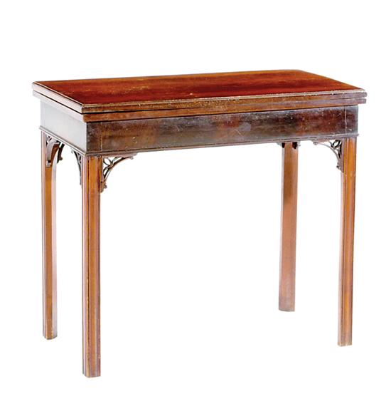 English Chippendale mahogany card