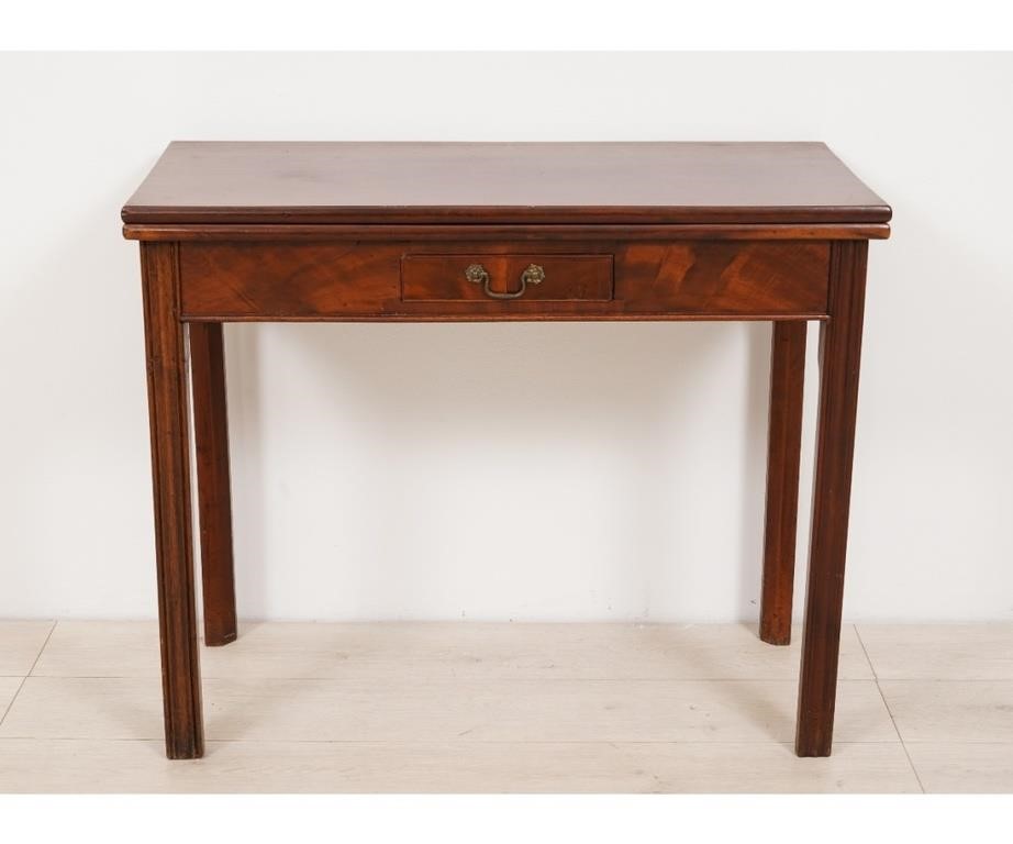 English Chippendale mahogany gaming