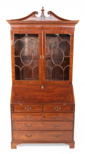 ENGLISH CHIPPENDALE SLANT-LID