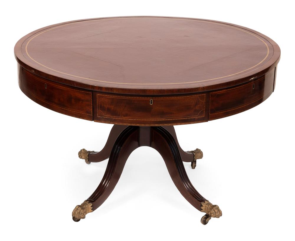 ENGLISH CLASSICAL DRUM TABLE 19TH