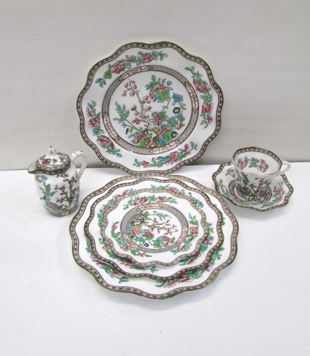 ENGLISH COALPORT CHINA SET, "INDIAN