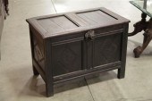 ENGLISH COFFER. Oak  paneled c