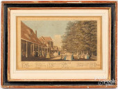 ENGLISH COLORED ENGRAVING OF T