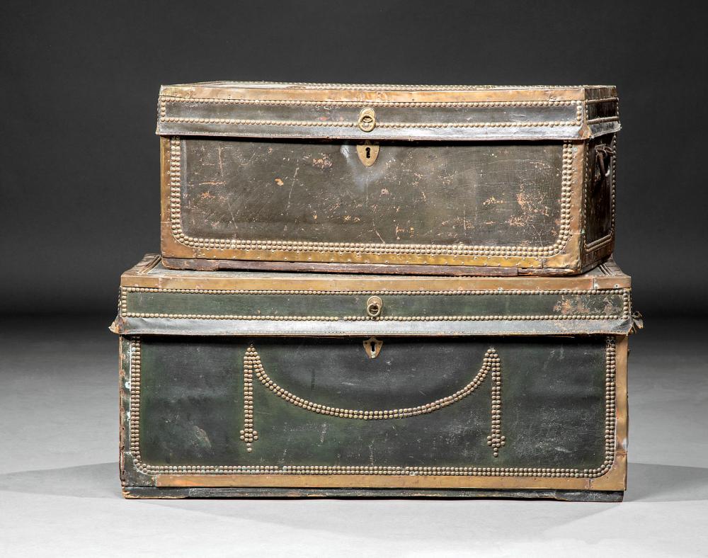 ENGLISH COPPER AND BRASS-MOUNTED