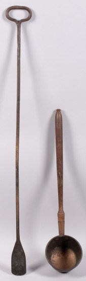 ENGLISH COPPER AND WOOD CUP AN