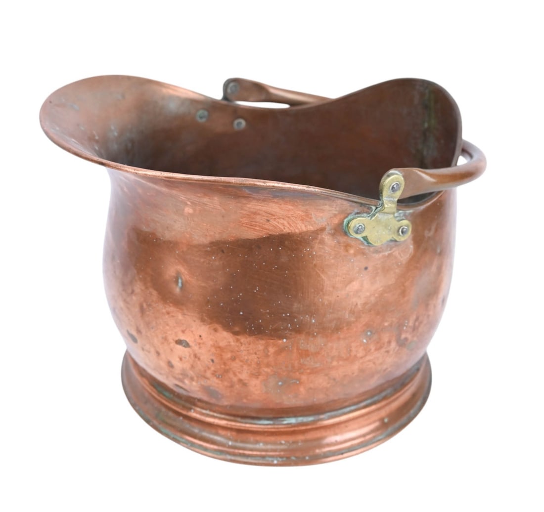 ENGLISH COPPER & BRASS COAL SCUTTLE