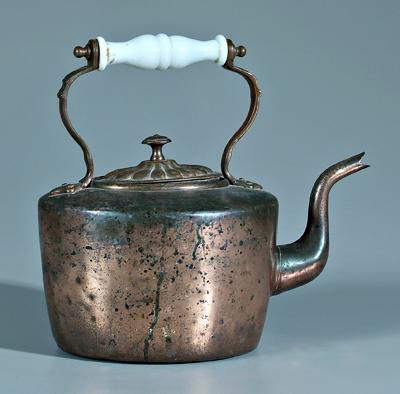 English copper coffeepot,