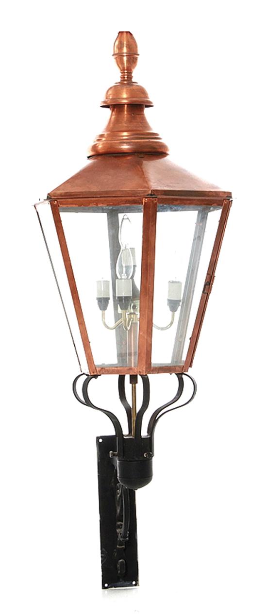 English copper lantern by