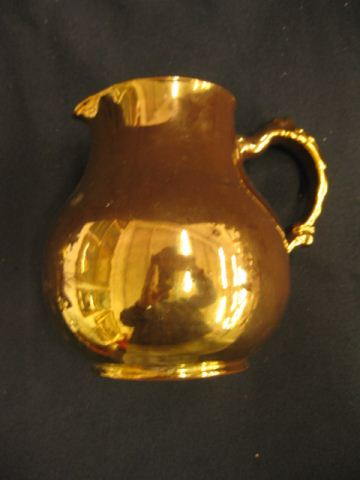 English Copper Luster Pitcher 6''