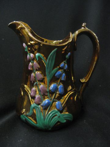 English Copper Lusterware Pitcher