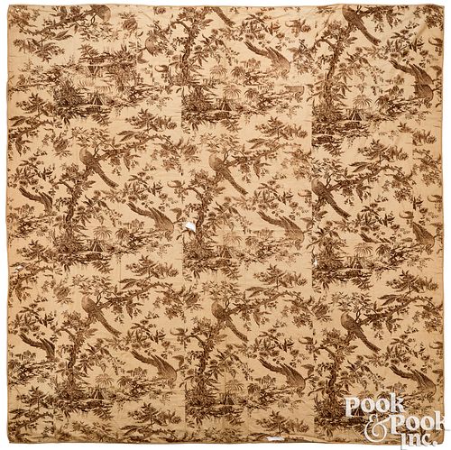 ENGLISH COPPER PLATE PRINTED COTTON