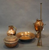 ENGLISH COPPER TEA URN, A MIDD