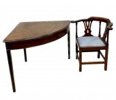 ENGLISH CORNER TABLE AND CORNE